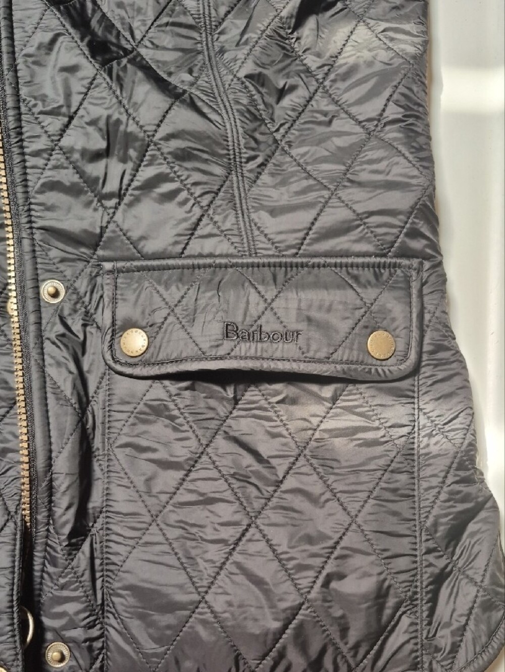 Barbour Women's Quilted Black Vest Size 10 - Picture 3 of 9